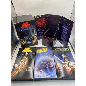 Vintage 1990 Star Wars Triology CBS FOX VHS Original Box Set 3 VHS Tapes
